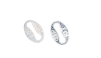Anhängeröse (10Stk.) mit 925 Stempel (Tags) aus 925 Silber und 8x5mm Durchmesser